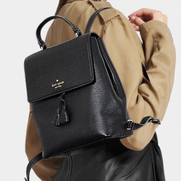 Brand new Kate spade black leather Hayes backpack - Picture 2 of 7